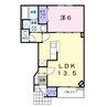 ベルコリーヌ壱番館 1LDKの間取り