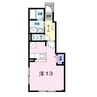ベルアビタシオンⅡ 1Rの間取り