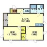 アルフィーネ柳町 2LDKの間取り