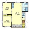 フロストアッシュ柳町 2LDKの間取り