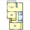 グローリィー志海苔 2LDKの間取り