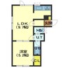 コートアベニュー 1LDKの間取り