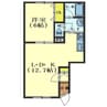 ベルフィールド 1LDKの間取り