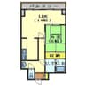 ロイヤルシティ弐番館青柳 1LDKの間取り