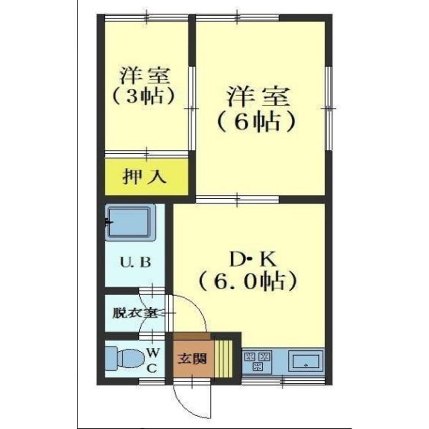 間取図 小城荘（手前）