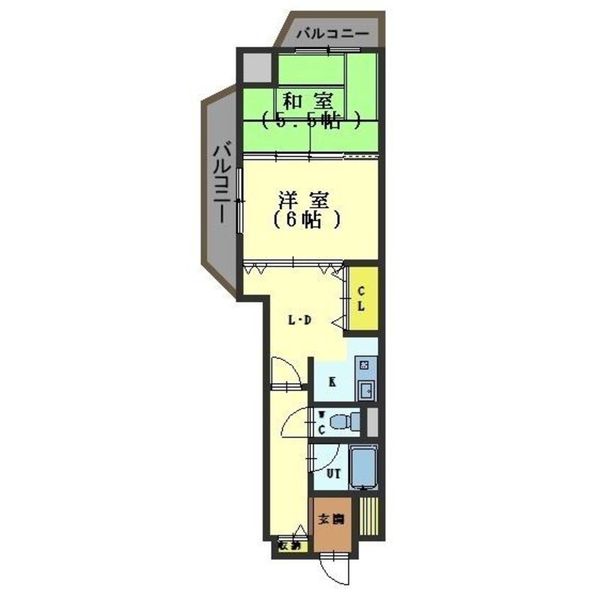 間取図 ライオンズマンション函館湯川第2