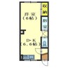 ノースコート本通Ⅱ 1DKの間取り
