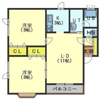 間取図 コーポリバージュⅢ