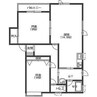 カーサグラシア 2LDKの間取り