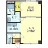 ドリームハイツⅡ（本通） 1LDKの間取り