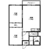 吉川マンション 2LDKの間取り