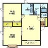 ロイヤルシティ中道 2LDKの間取り