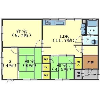 間取図 駒場町8番1棟2戸 2階