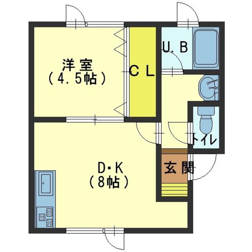 間取図 コーポﾌﾟﾘﾝｾｽ