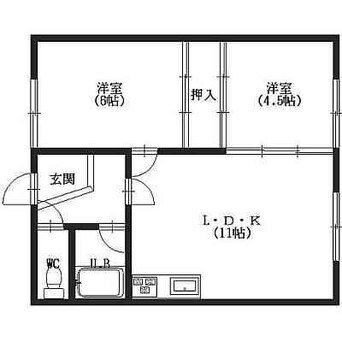 間取図 中道コーポ山腰