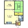 晴海荘 2LDKの間取り