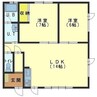 ホリミハイツ 2LDKの間取り