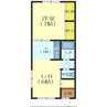 エクレール川原 1LDKの間取り