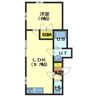 アーニスト館 1LDKの間取り