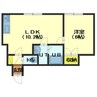 アーニスト館 1LDKの間取り