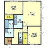 ワンセルフグランアージュ 2LDKの間取り