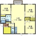 ロイヤルシティ日吉Aの間取図