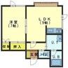 ユピテル弐番館 1LDKの間取り