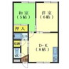 ハウジング富士 2DKの間取り