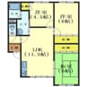 グランドハイム七重浜 3LDKの間取り