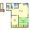 昭和2丁目1棟2戸 2LDKの間取り