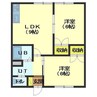 パレーシャル 2LDKの間取り