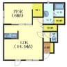 Maison de M 1LDKの間取り