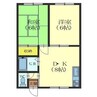 コーポ静 2DKの間取り