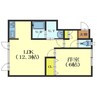 アイエスハイムⅡ 1LDKの間取り