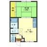 コーポ花園 1DKの間取り