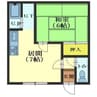 ダイワハイツ乃木 1DKの間取り
