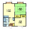 コーポトータス2号棟 2LDKの間取り