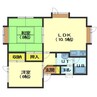 コーポトータス1号棟 2LDKの間取り