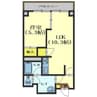 メルシャンハイム 1LDKの間取り