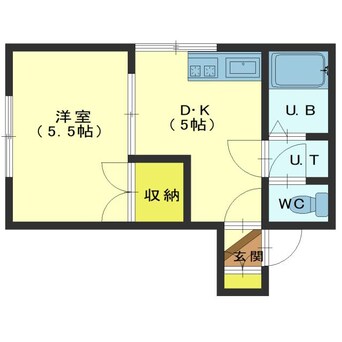 間取図 レオパレス千歳C棟