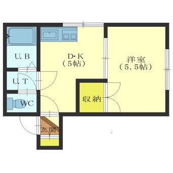 間取図 レオパレス千歳C棟