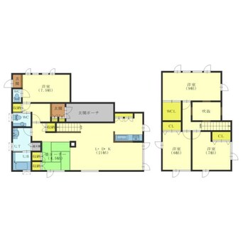 間取図 桔梗町418番貸家