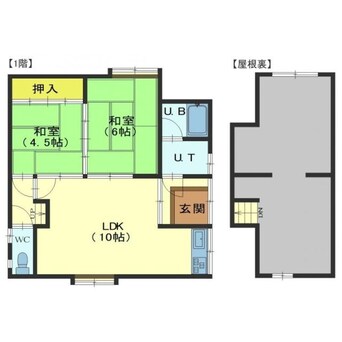 間取図 富岡町2丁目23番貸家
