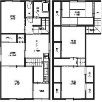 間取図 住吉町14番貸家