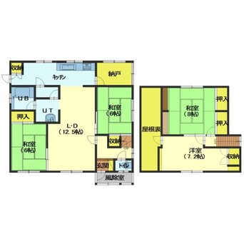 間取図 滝沢町4番貸家