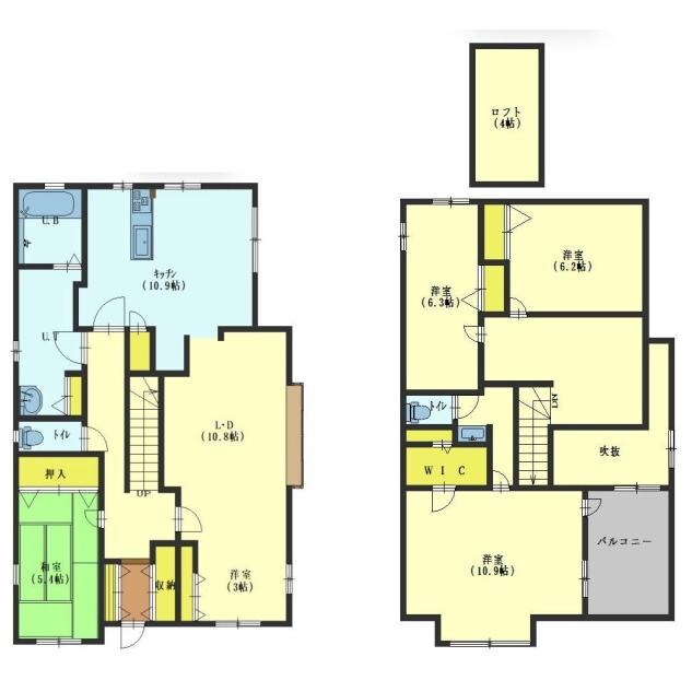 間取り図 日吉町3-24貸家