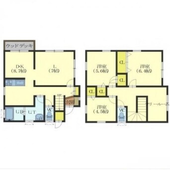 間取図 北斗市向野３丁目貸家