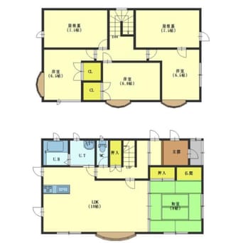 間取図 東山町144番貸家