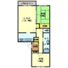 シャルム富岡 2LDKの間取り