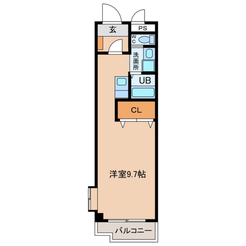 間取図 沖縄都市モノレール<ゆいレール>/赤嶺駅 徒歩6分 4階 築19年